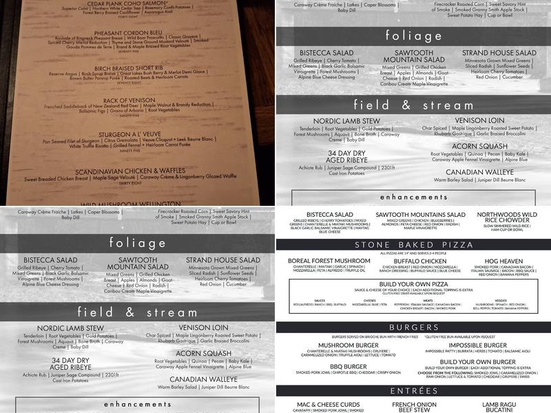 The Strand Waterfront Dining & Wine Bar Menu