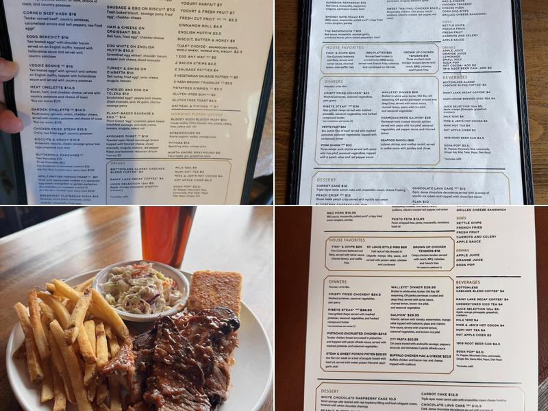 Cascade Restaurant & Pub Menu
