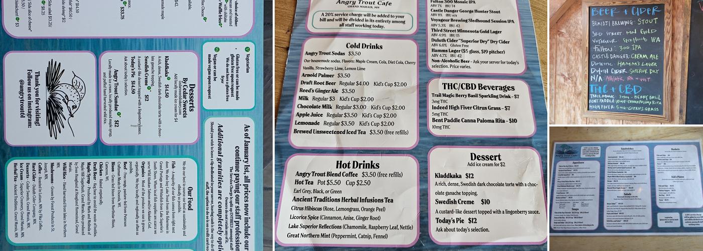 Angry Trout Cafe Menu