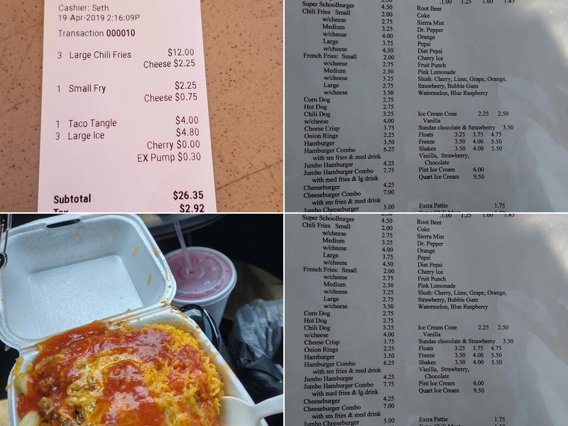 Root Beer Stand Menu