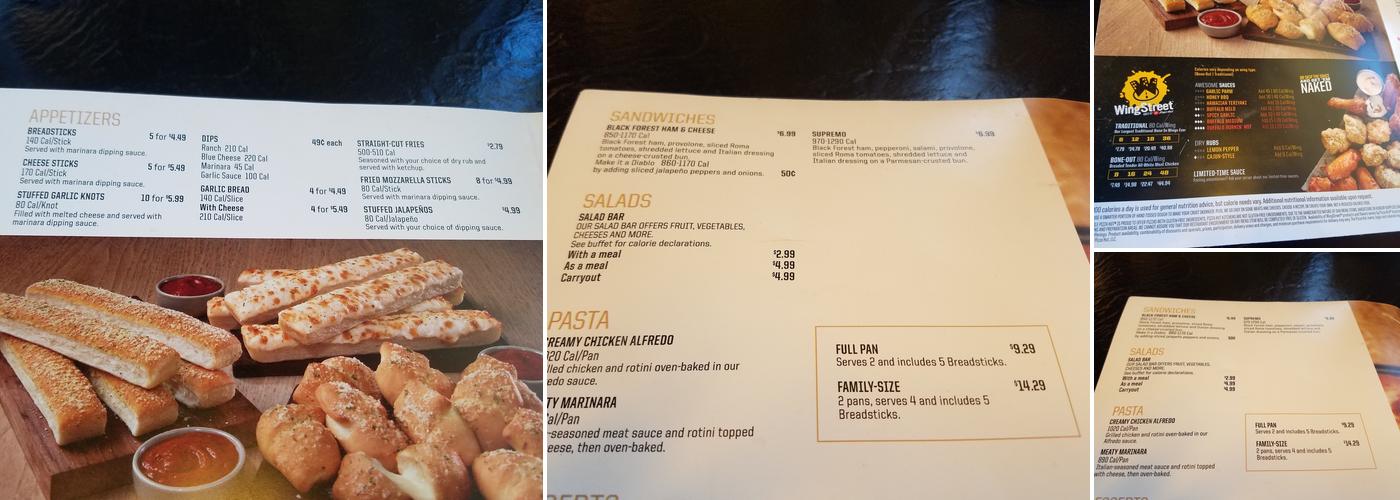 Pizza Hut Menu