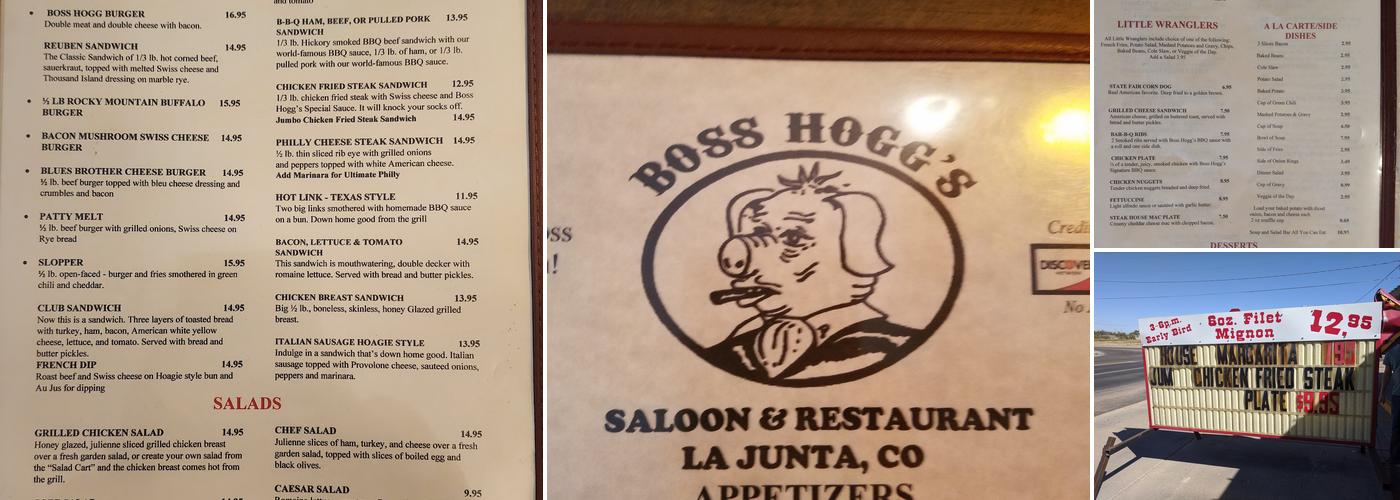 Boss Hogg's Saloon & Restaurant Menu