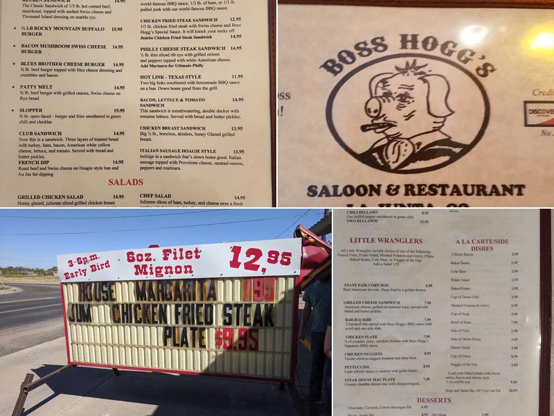 Boss Hogg's Saloon & Restaurant Menu