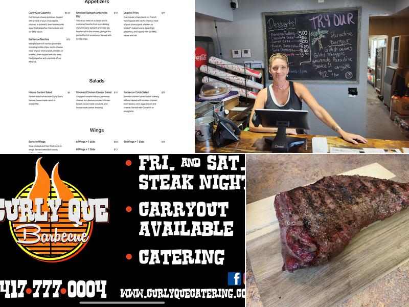 Curly Que BarBQue Menu