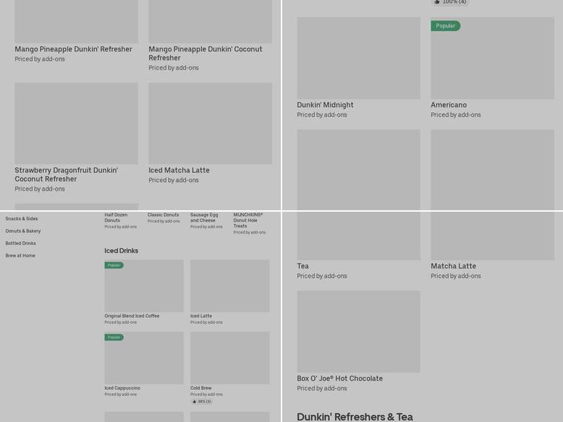 Dunkin' Menu