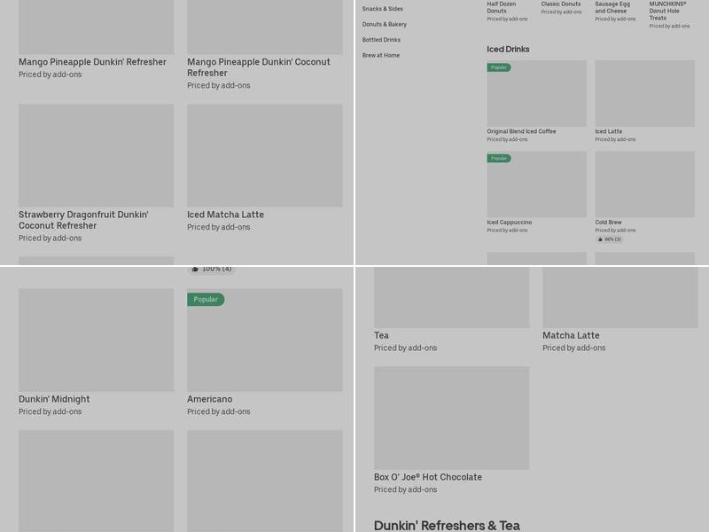 Dunkin' Menu
