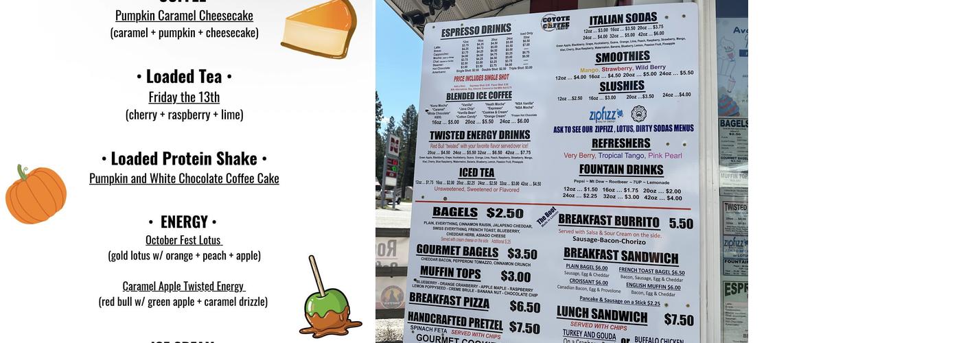 Coyote Coffee Menu