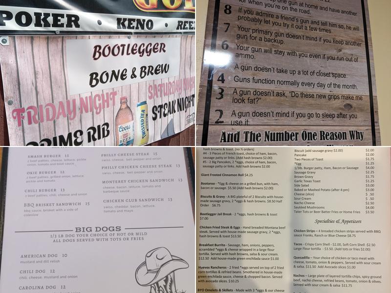Bootlegger Inn Menu