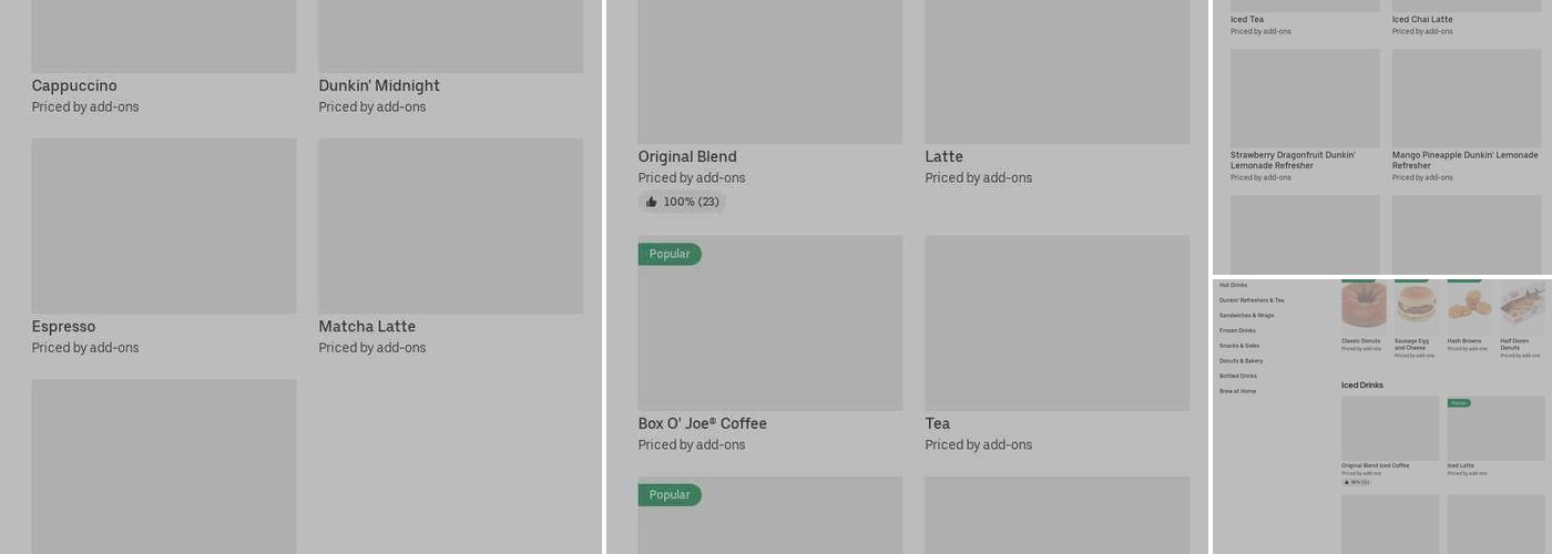 Dunkin' Menu
