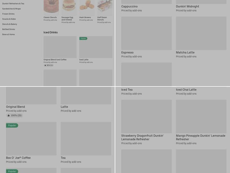 Dunkin' Menu