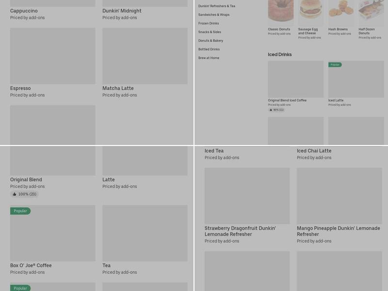 Dunkin' Menu