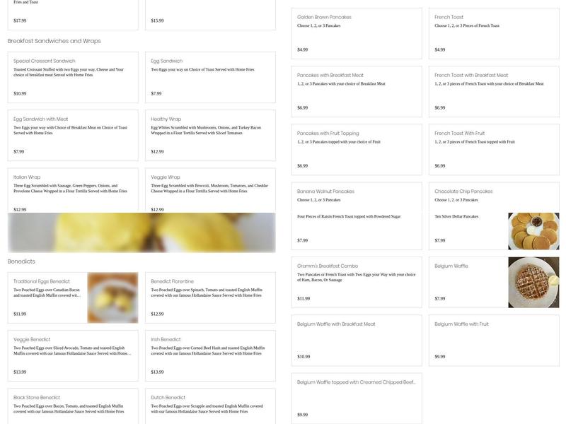 Gramm's Kitchen Menu