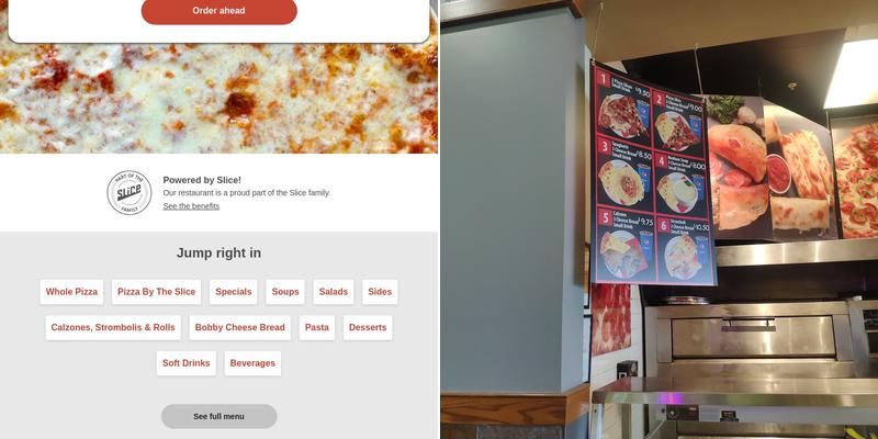 Bob's Pizza Plus Menu