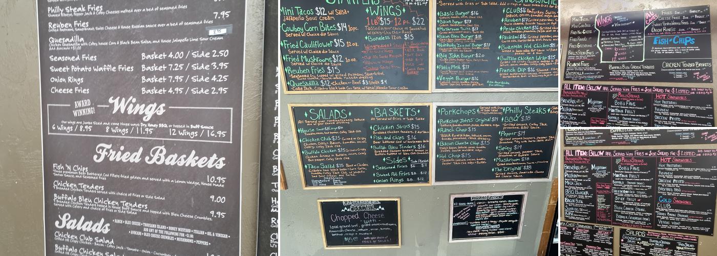 K2 Hideaway Grill Menu