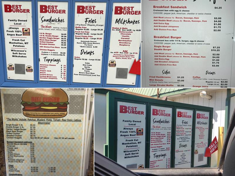 Best Burger Menu