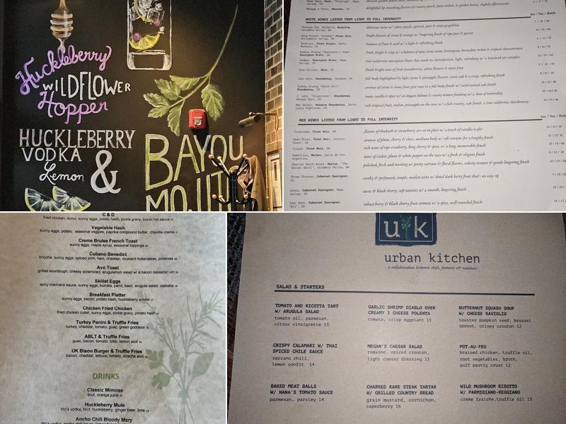 Urban Kitchen Menu