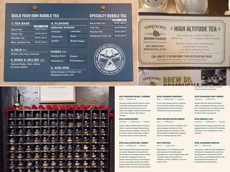 Steep Mountain Teahouse Menu