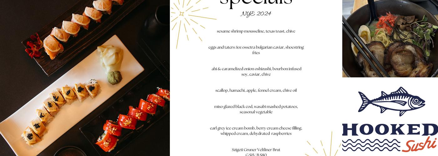 Hooked Sushi Menu