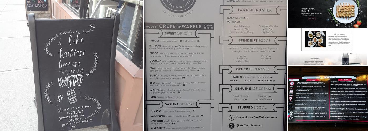 Stuffed Crepes & Waffles (Downtown) Menu