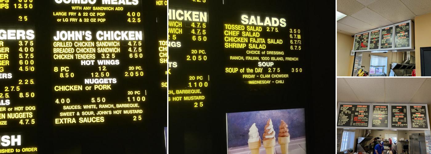 Pork Chop John's Menu