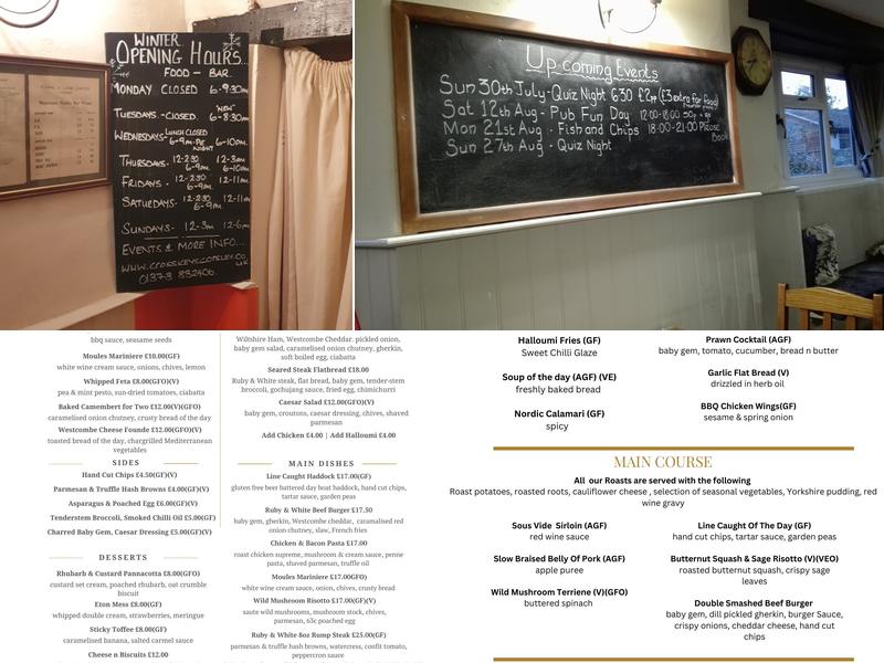 The Cross Keys Menu