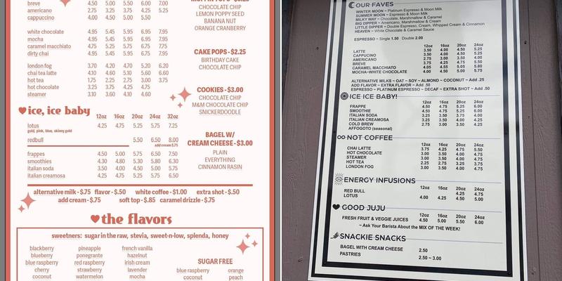 Java Junction Menu