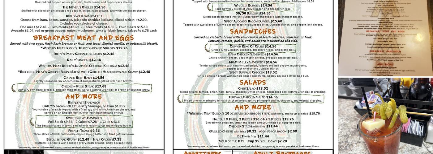M&M Bar and Cafe Menu