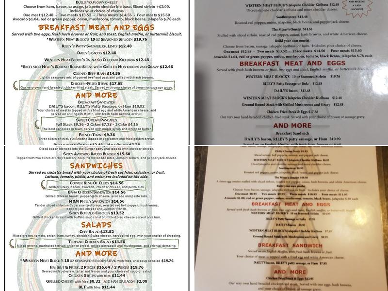 M&M Bar and Cafe Menu