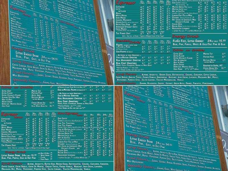 Florence Coffee Company Menu