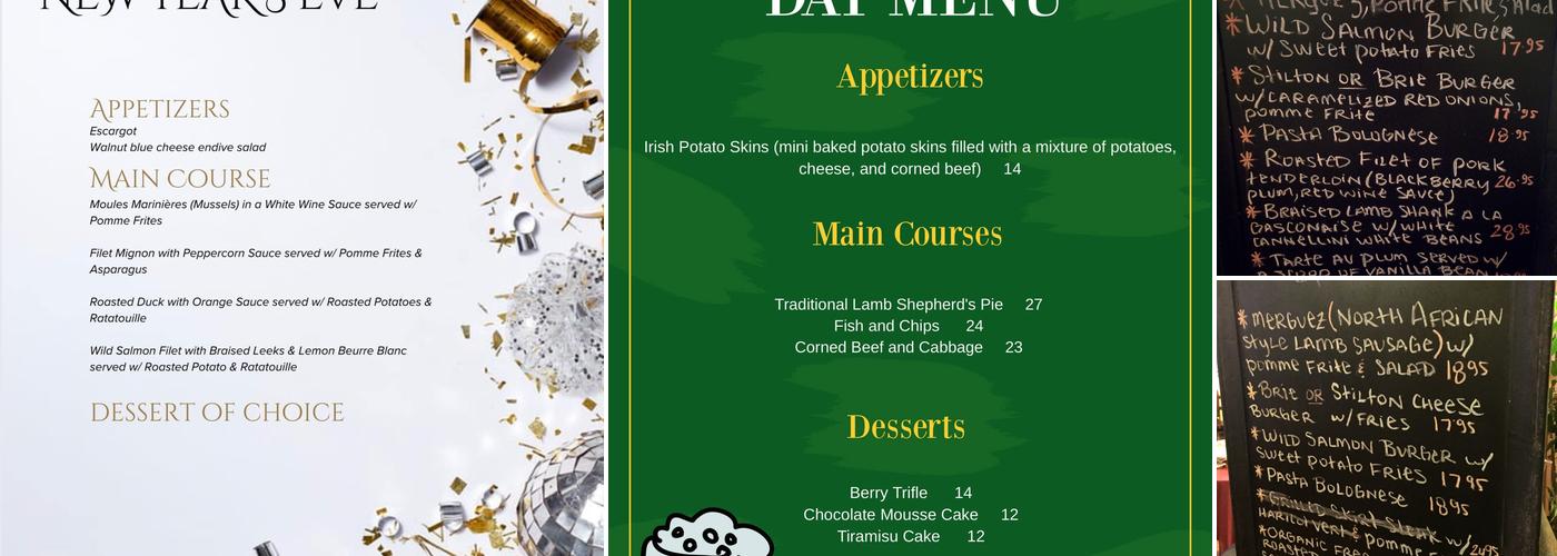 Still Life Cafe Menu