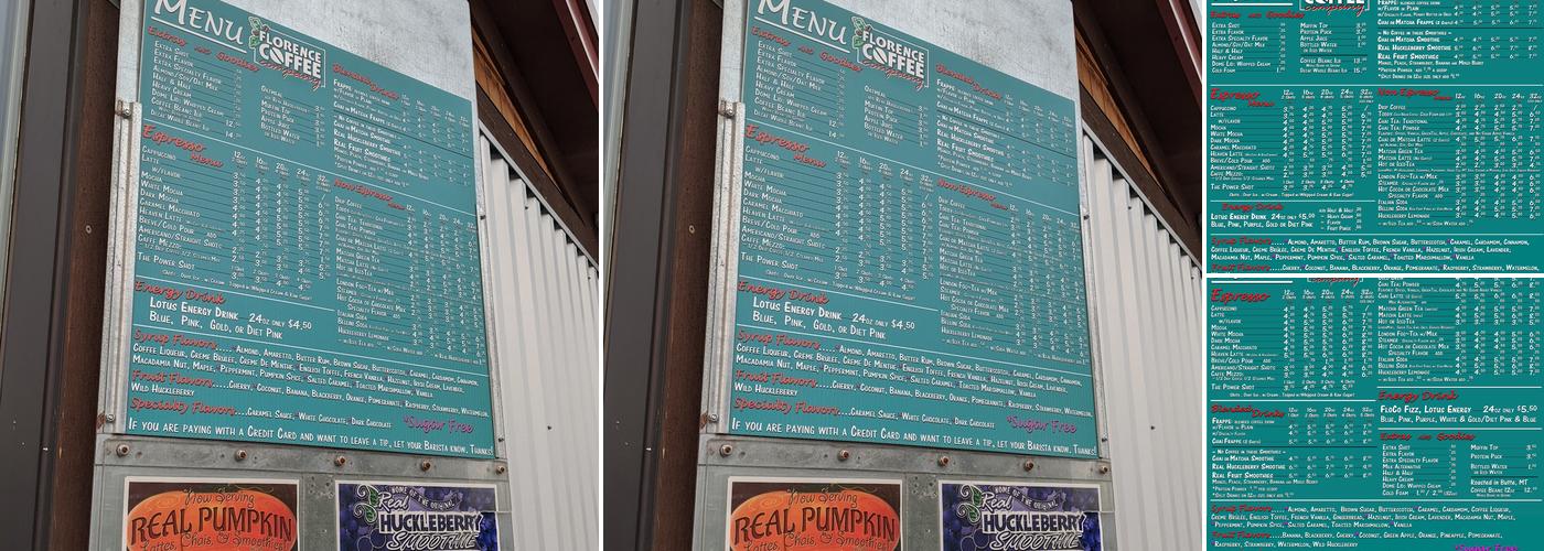 Florence Coffee Company Menu