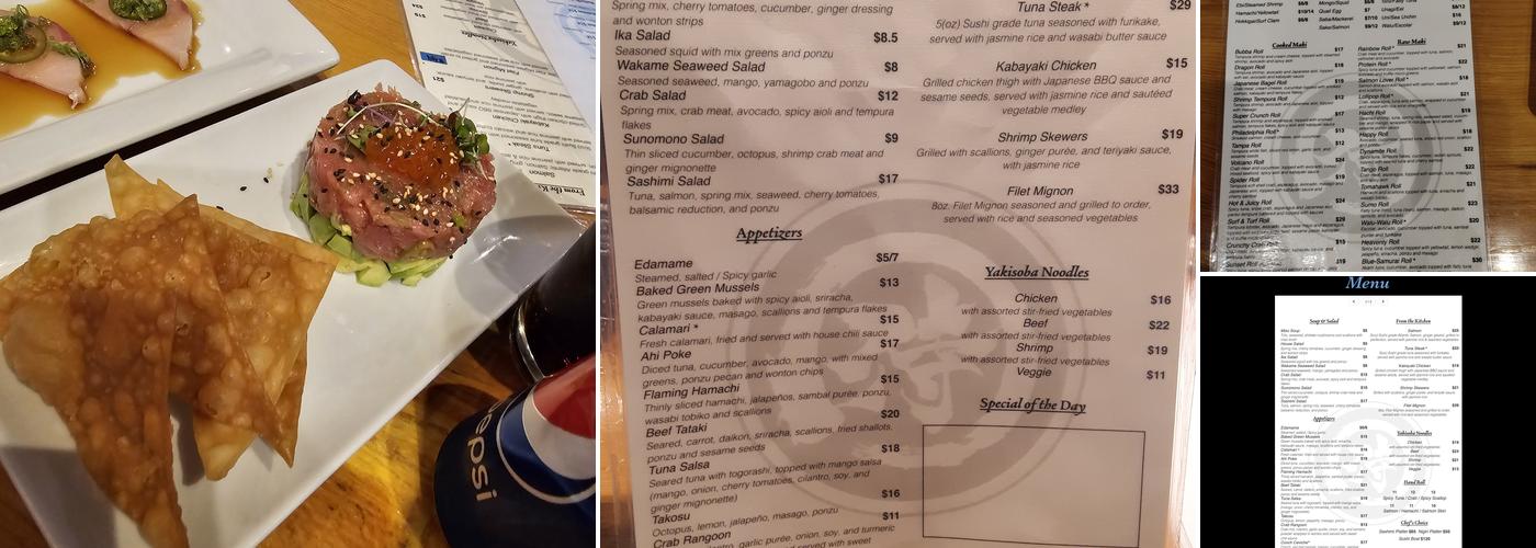 Blue Samurai Sushi Bar & Grill Menu