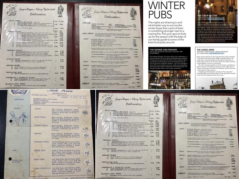 The George & Dragon Menu