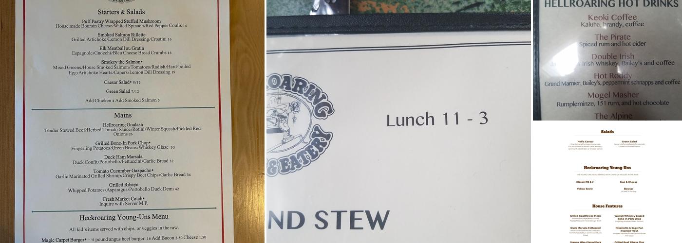 Hellroaring Saloon & Eatery Menu