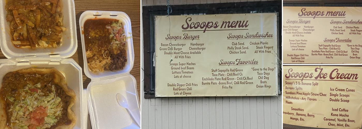 Scoops Menu
