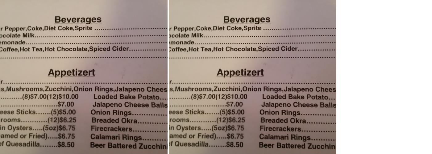 Big A Menu