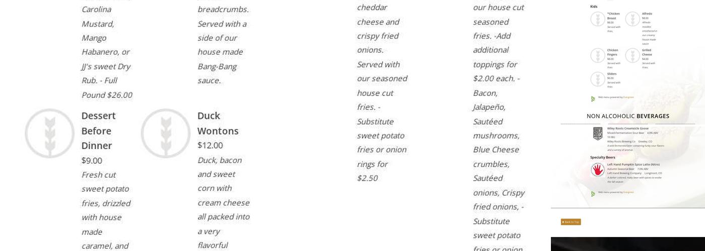 Windy Peaks Brewery & Steakhouse Menu