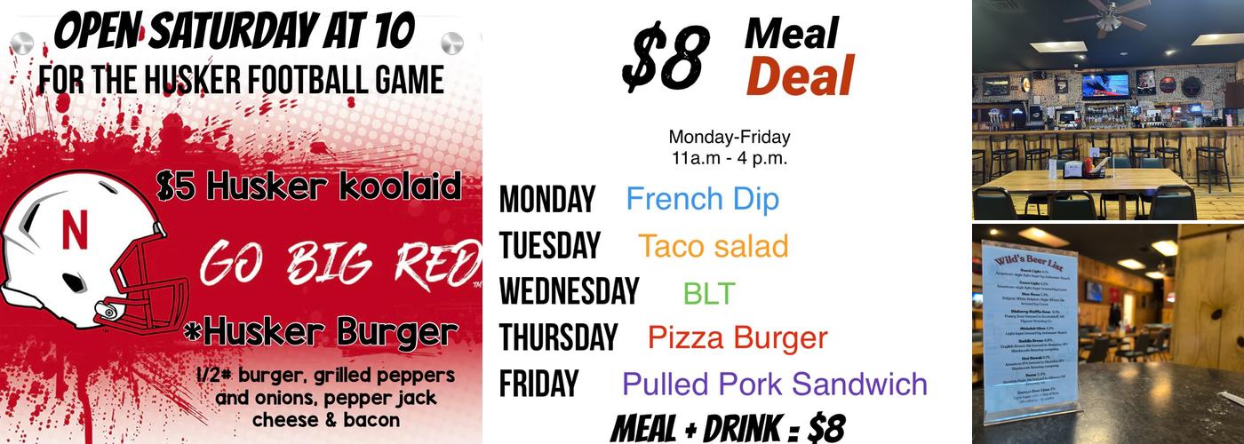 Wilds Bar & Grill Menu