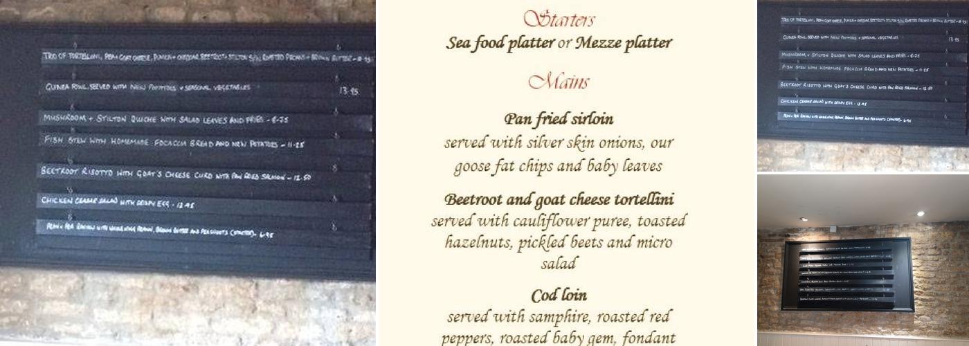The Lord Nelson Inn Menu