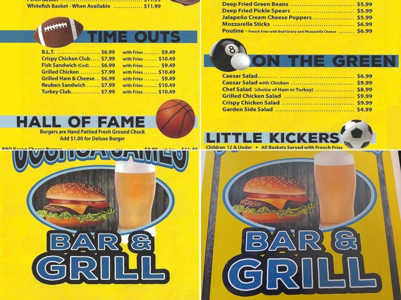 Joshua James Bar & Grill Menu