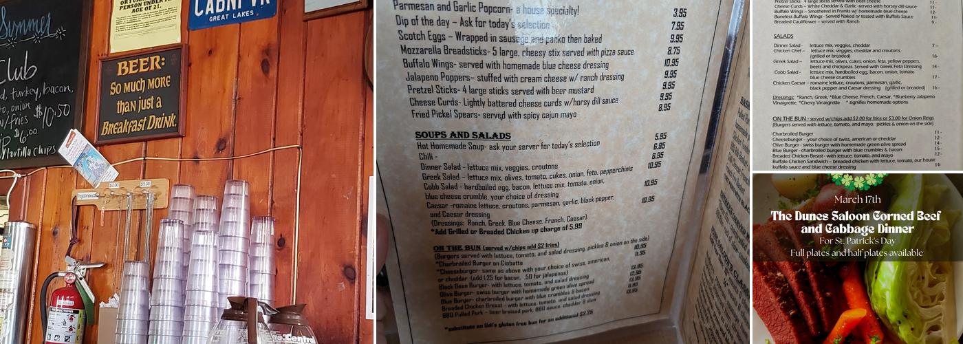 The Dunes Saloon Lake Superior Brewing Co. Menu