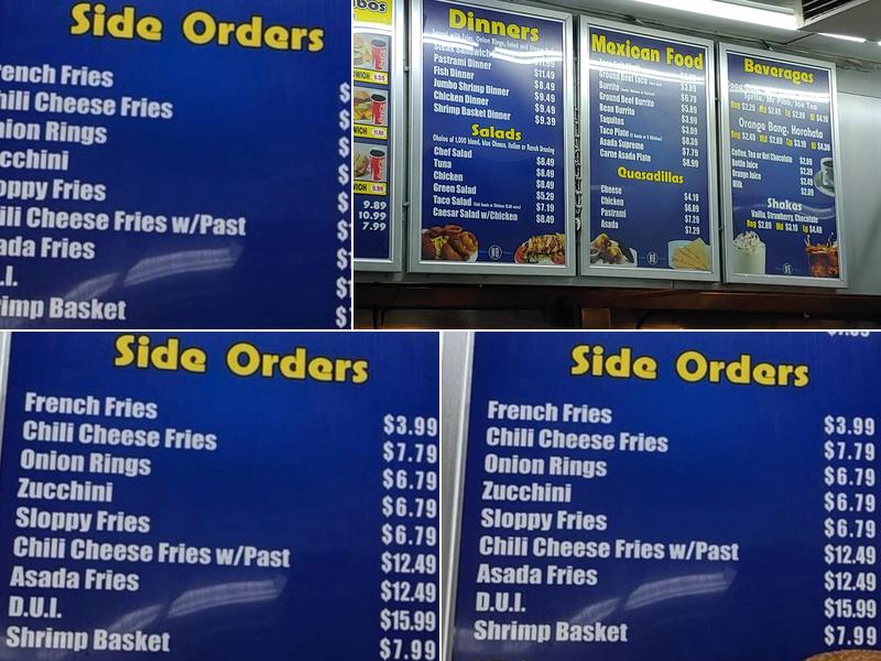 Nogales Burgers #1 Menu