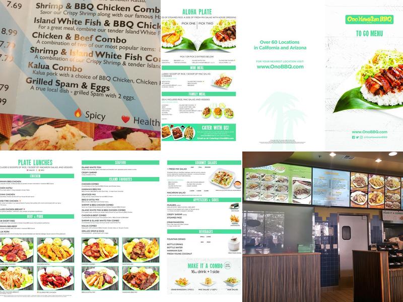 Ono Hawaiian BBQ Menu