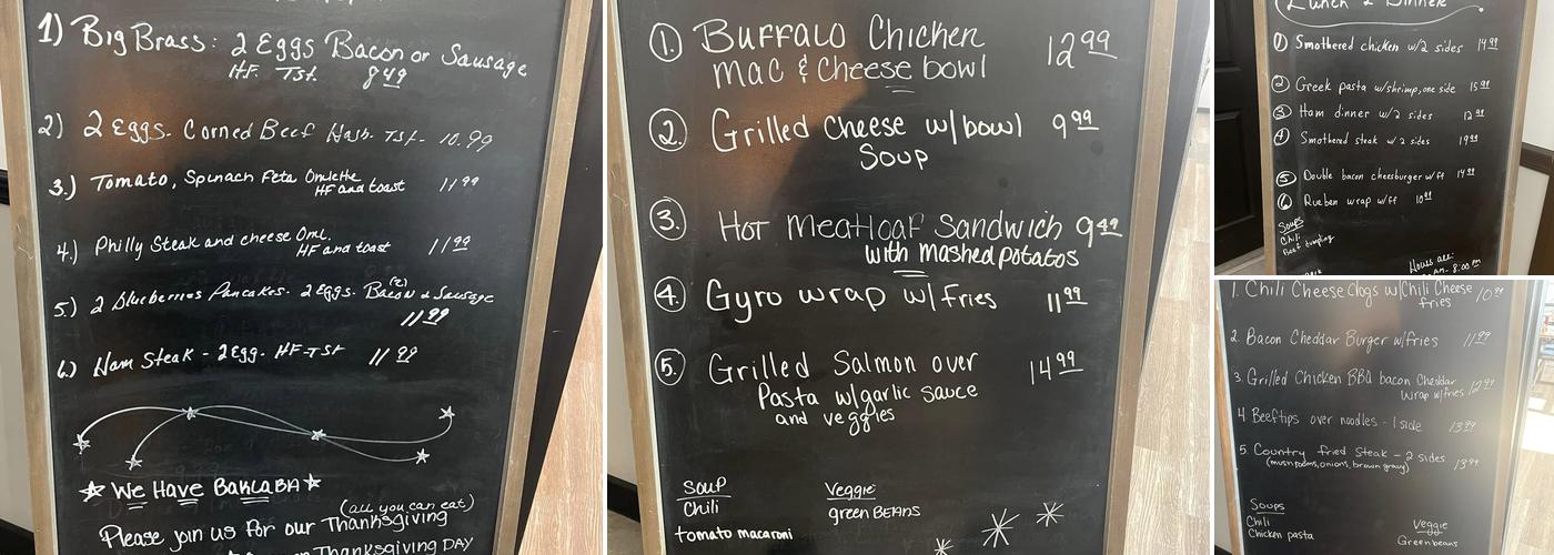 Brass Lantern Menu