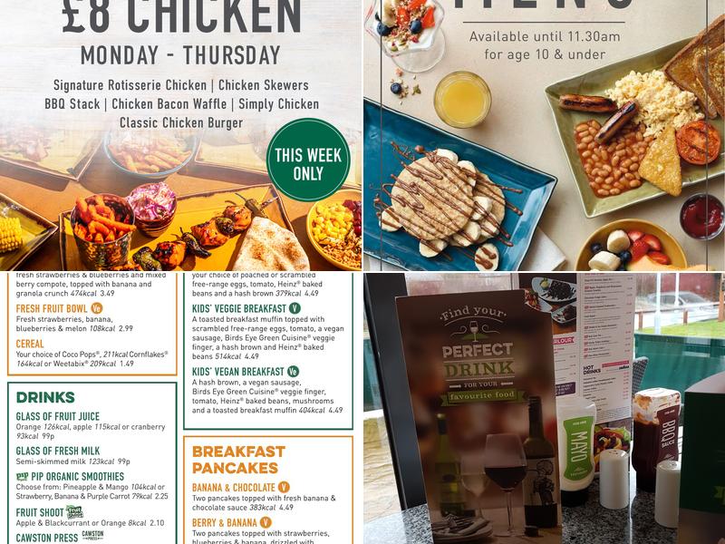 Harvester Apollo - Warrington Menu