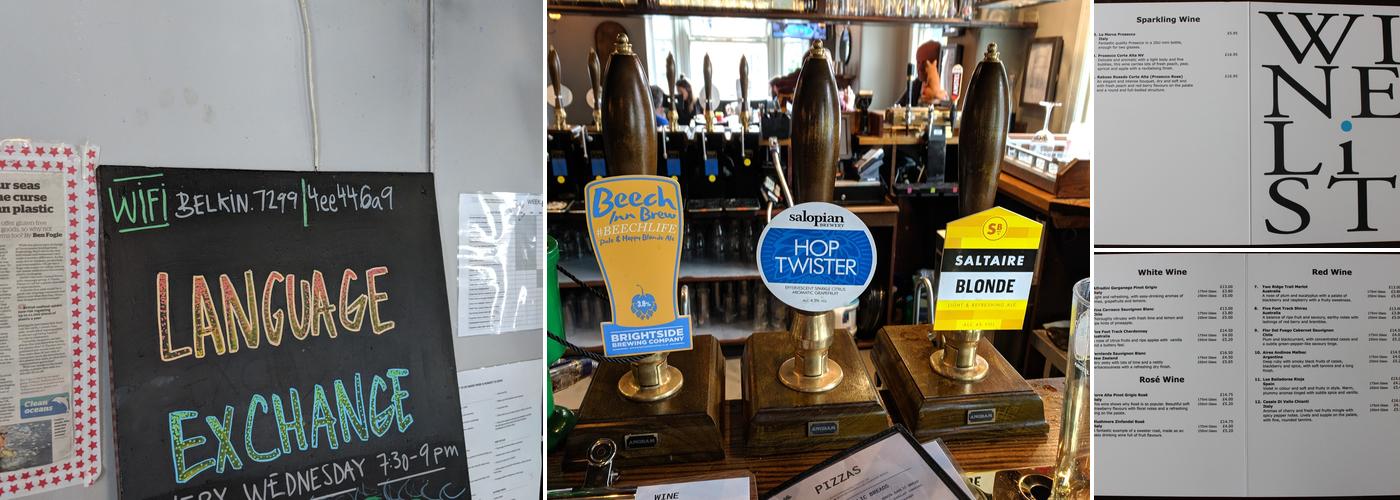 Beech Inn Chorlton-Hardy Menu