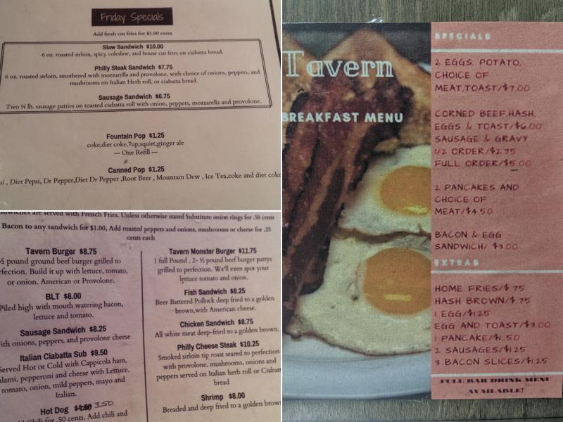Town Tavern Menu