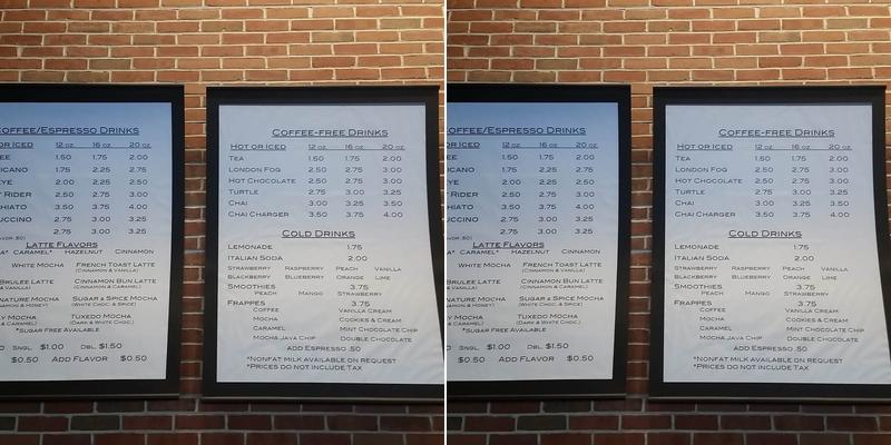 Hollee's café Menu