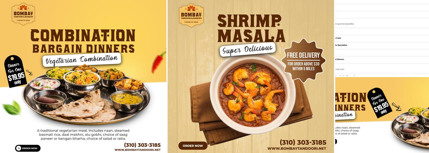 Bombay Tandoori & Banquet Menu