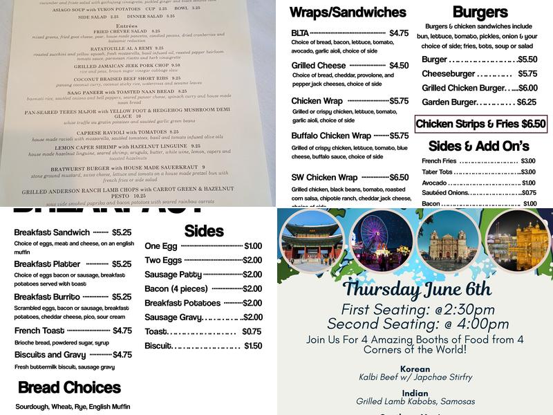 Santiam Restaurant Menu